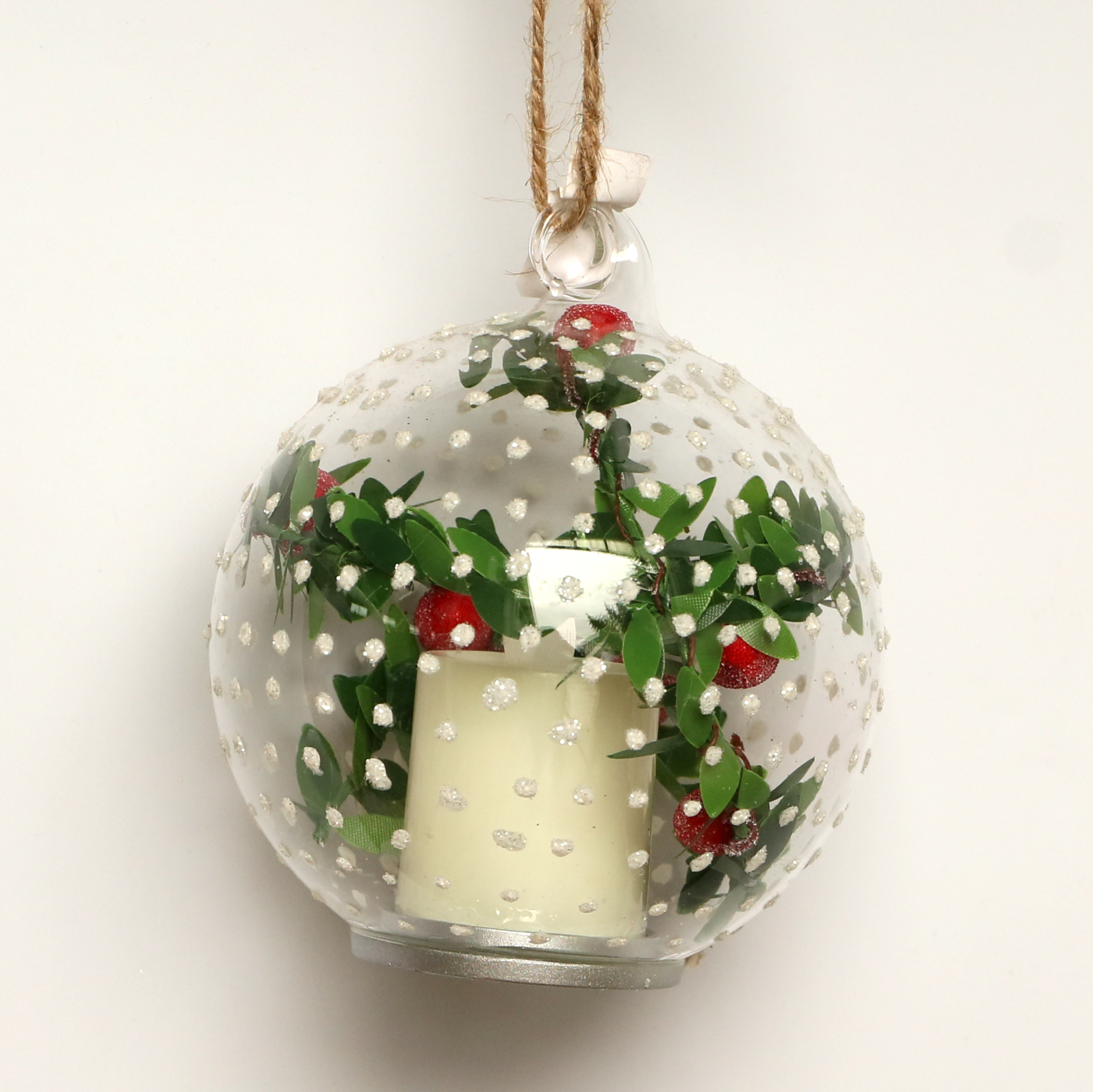 Glass ball with led lights, glass decoration with LED lights, Christmas ornament KML81015