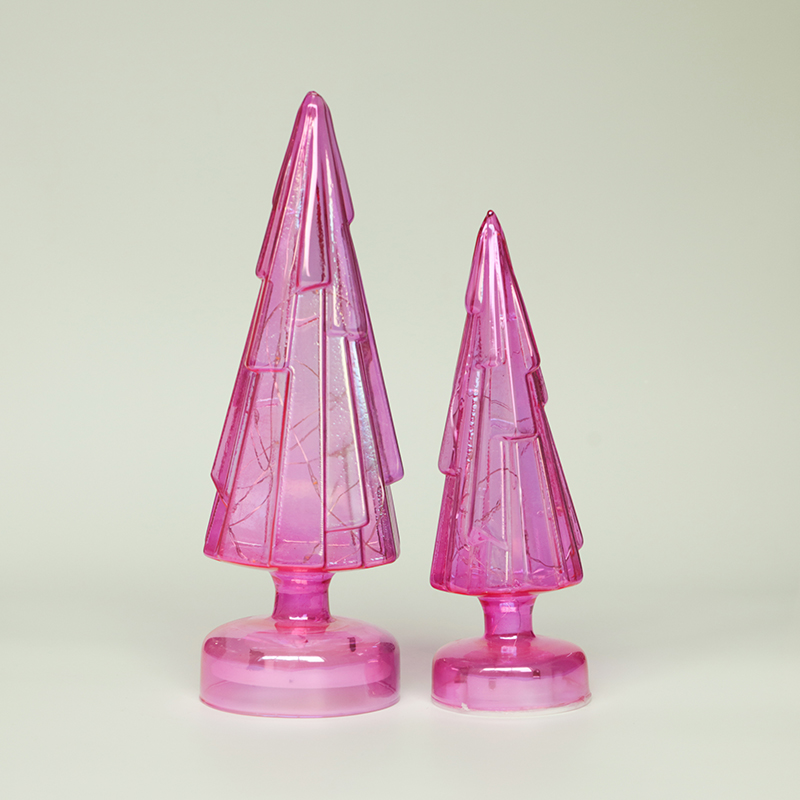 Glass Christmas tree with led lights, glass decoration with LED lights, Christmas decoration KML81011