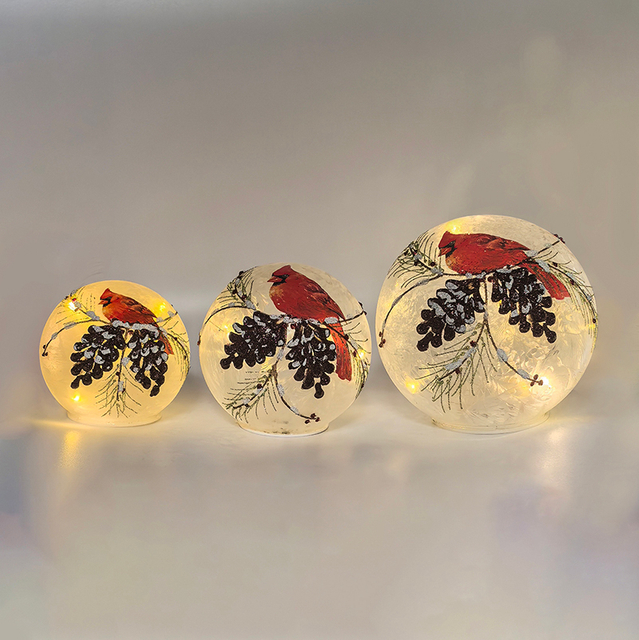 Christmas glass luminous ball, led decoration, Christmas ornament KML81028