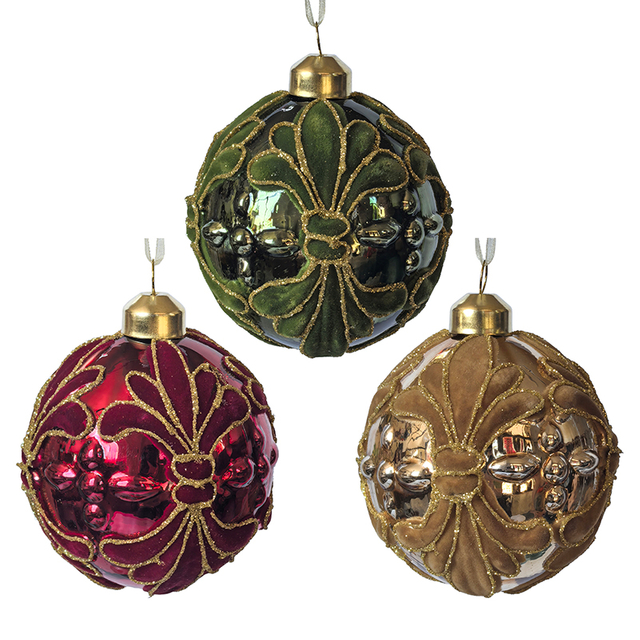 Christmas glass ball, Painted ball, Christmas decoration KMB81037