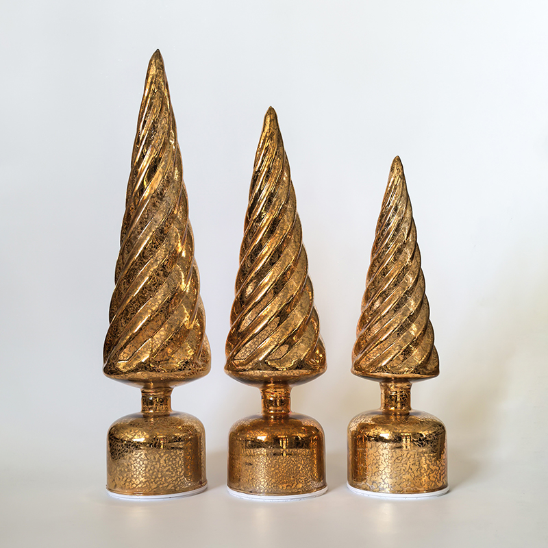 Glass Christmas tree with led lights, glass decoration with LED lights, Christmas decoration KML81031