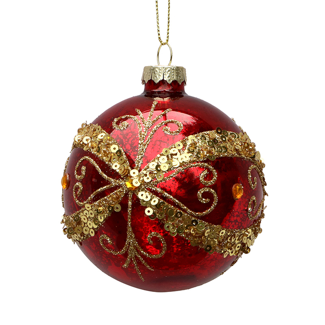 Christmas glass ball, Painted ball, Christmas decoration KMB81060
