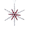 Red crystal snowflakes,Crystal decoration,christmas decoriation KMC84012