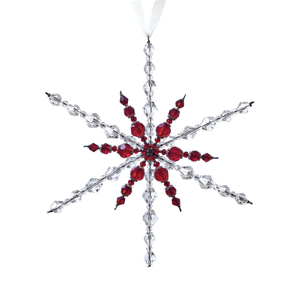 Red crystal snowflakes,Crystal decoration,christmas decoriation KMC84012