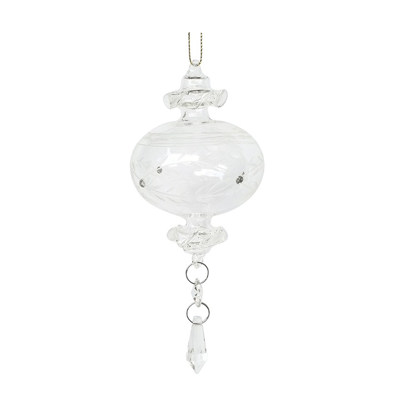 Christmas Special-shaped glass hanging decoration，Christmas decoration KMS60003