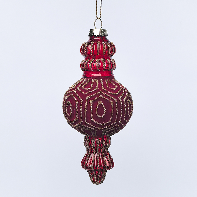 Christmas Special-shaped glass hanging decoration，Christmas decoration KMS60014