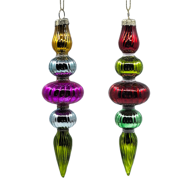 Christmas Special-shaped glass hanging decoration，Christmas decoration KMS60020