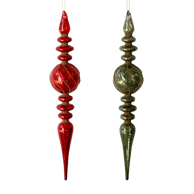 Christmas Special-shaped glass hanging decoration，Christmas decoration KMS60006