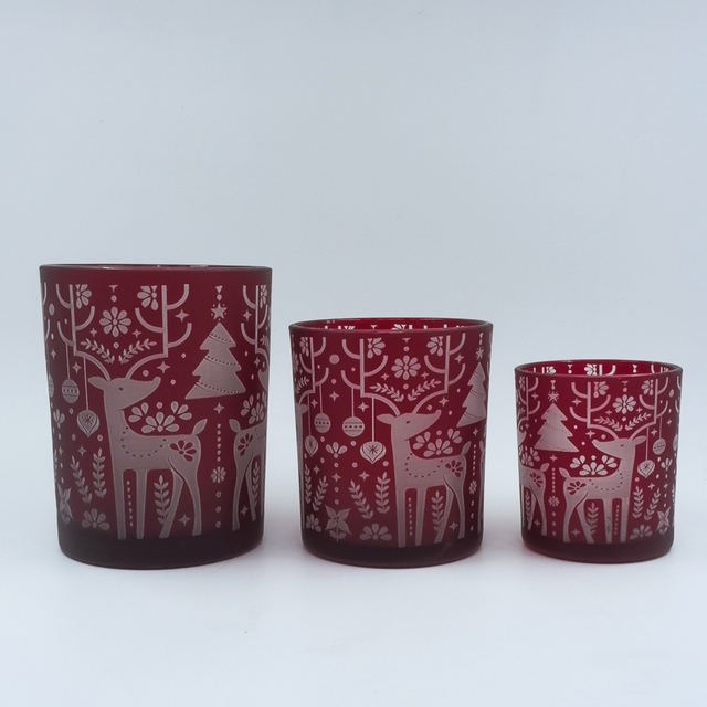 Glass decoration, glass candle holder, candle cup , glass candlestick KMC60011